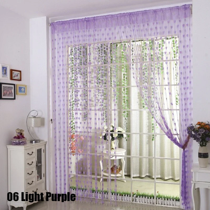 Bunte romantische Liebeslinie Vorhang für Fenster und Türen – Bild 6