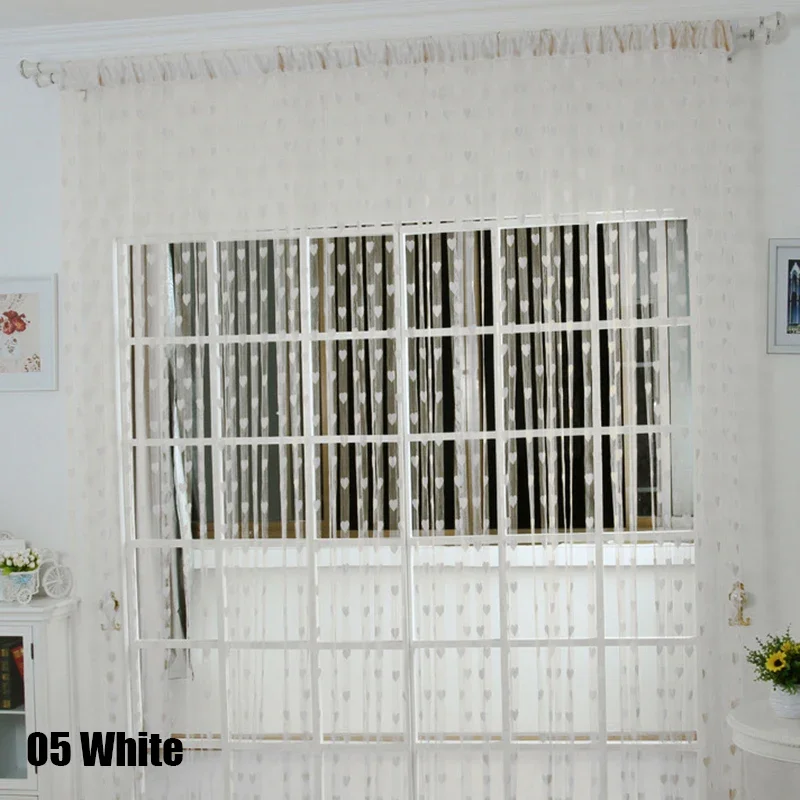 Bunte romantische Liebeslinie Vorhang für Fenster und Türen – Bild 5