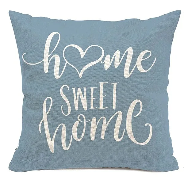 Blau-Weiße Geometrische Kissenhülle für Zuhause und Büro – 11 , 50x50cm