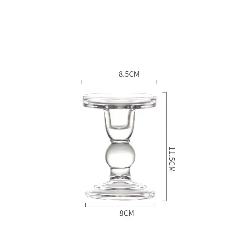 Elegante Glas-Teelichthalter für Hochzeiten und Dekoration – Height 4.52 inch