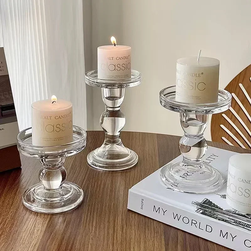 Elegante Glas-Teelichthalter für Hochzeiten und Dekoration – Bild 5