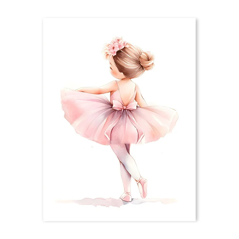 Magischer rosa Ballerina-Einhorn Poster für Kinderzimmer Deko – 30x40cm , CJ50918