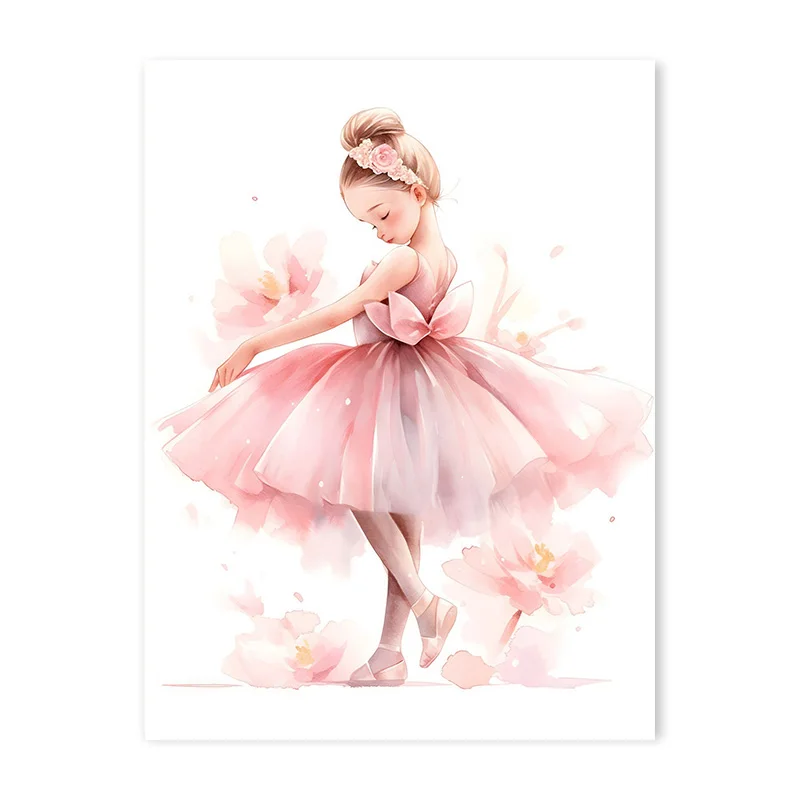 Magischer rosa Ballerina-Einhorn Poster für Kinderzimmer Deko – 30x40cm , CJ50916