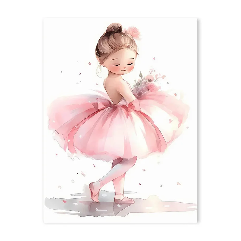 Magischer rosa Ballerina-Einhorn Poster für Kinderzimmer Deko – 40x60cm , CJ50915