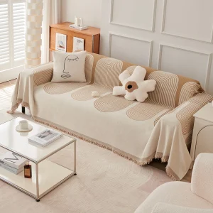 Nordic Fransen-Decke für Sofa: Staub- und Kratzschutz