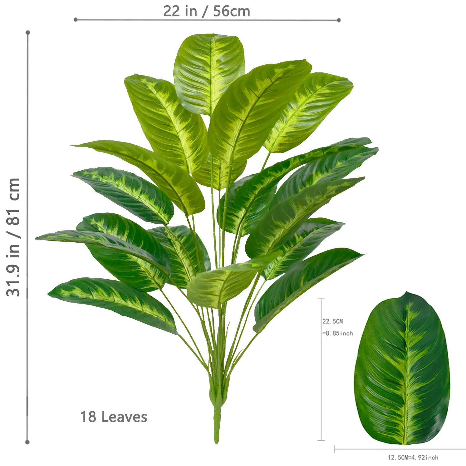 Künstlicher Tropischer Palmenbaum mit Echtem Touch für Zuhause – LRJ-18Y-H-81-Z8