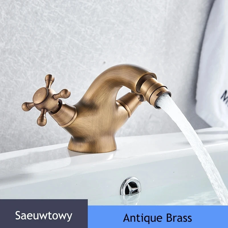 Antiker Messing-Waschtischarmatur mit Tierdesign und Mischventil - Antique Brass b