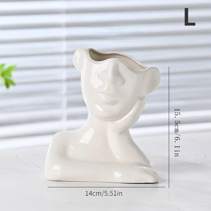 Nordischer Meditator Vase aus Keramik für stilvolle Blumenarrangements – L