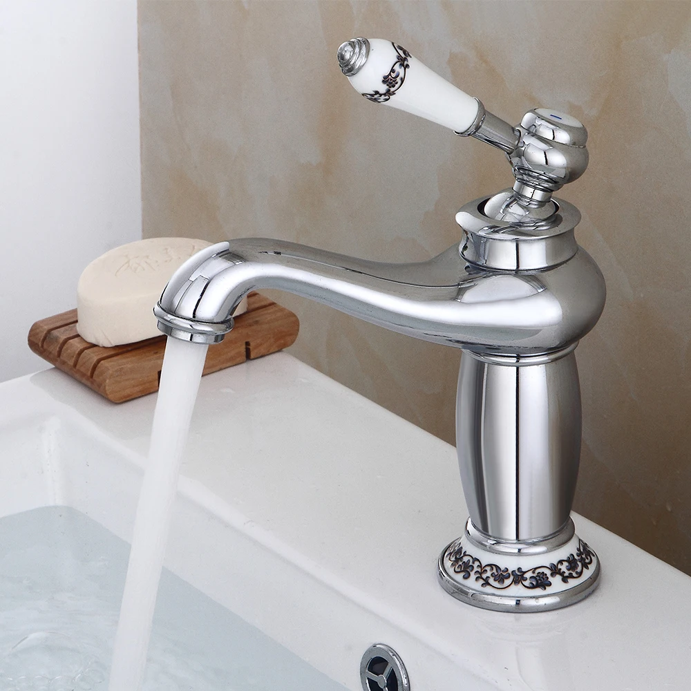 Elegante Retro-Wasserhahn mit einem Griff für Badezimmer – Bild 3