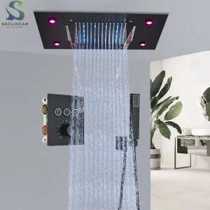 Intelligente LED-Duschkopf-Set mit Fernbedienung und Regenfall