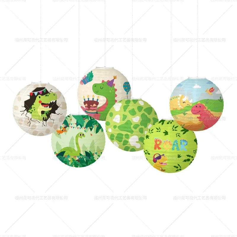 30 cm Papierlaternen mit Dinosaurier-Motiv für Kindergeburtstag