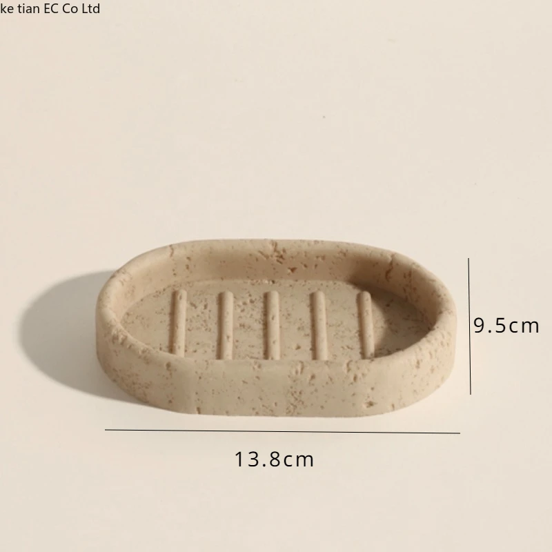 Wabi-Sabi Badezimmer Set mit Steinlicht und Halterungen – Soap Dish