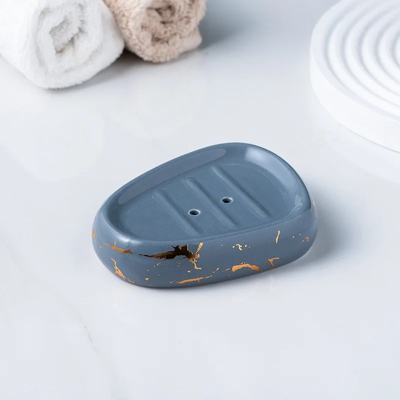 Elegantes fünfteilige Keramik-Badezimmer-Set für Familie – – soap dish