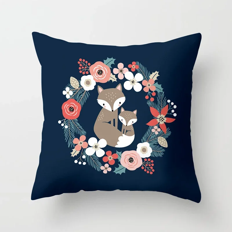 Niedlicher Cartoon-Fuchs Kissenbezug für gemütliches Wohnen – 1 , 50x50cm