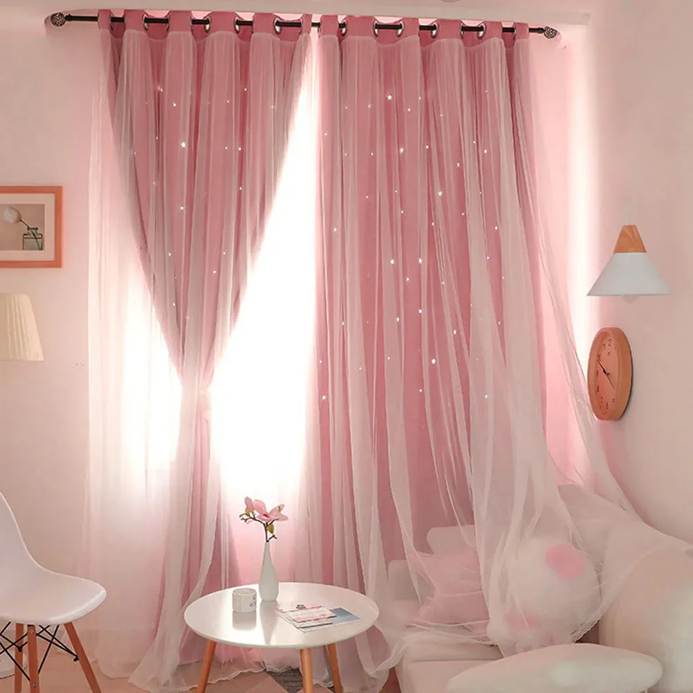 Romantische Gardinen für Kinderzimmer mit Sternen-Design