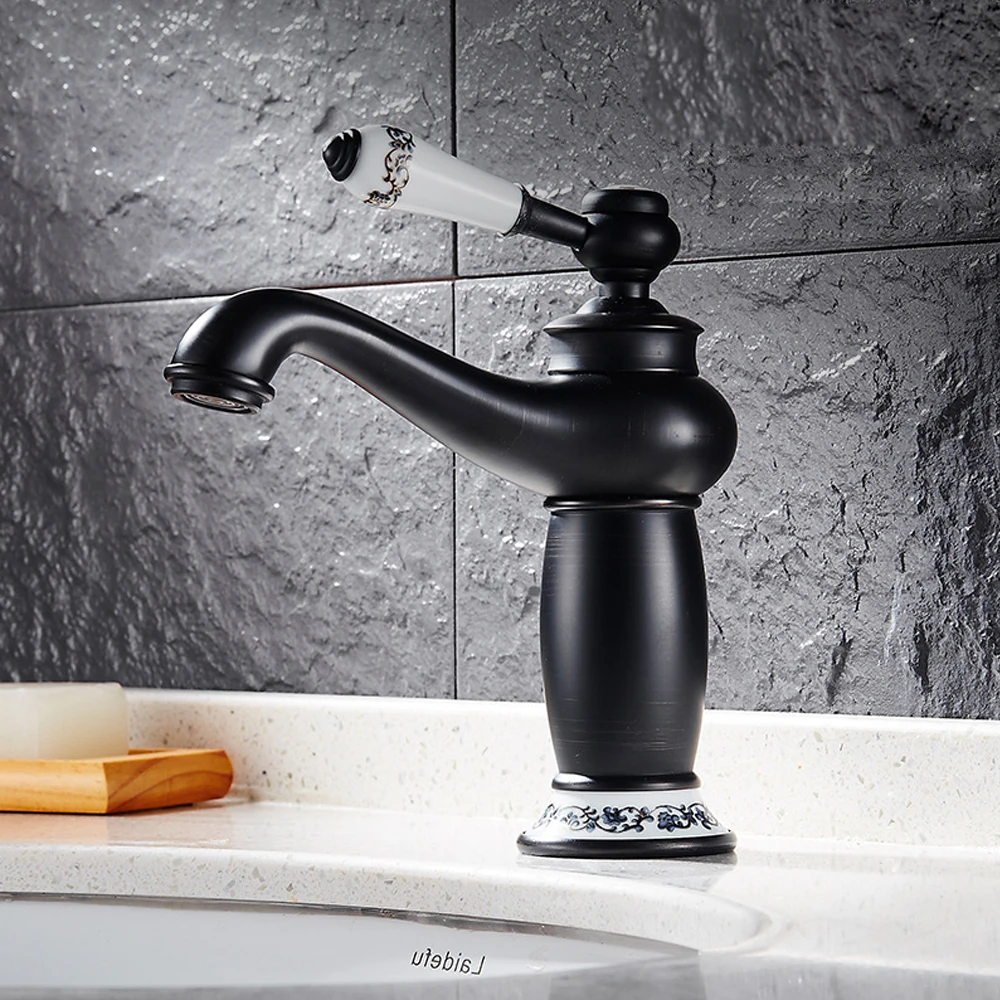 Elegante Retro-Wasserhahn mit einem Griff für Badezimmer