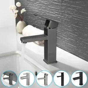 Eleganter Badezimmer-Wasserhahn mit Mischbatterie in Mattschwarz