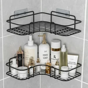 Eckregal für das Badezimmer – Wandmontierte Aufbewahrungslösung