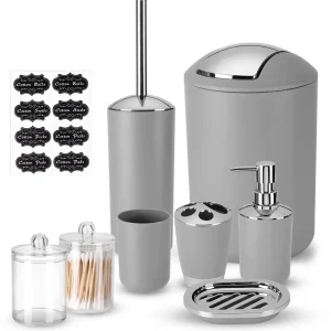 Praktisches 8-teiliges Badezimmer-Accessoires-Set für Familien