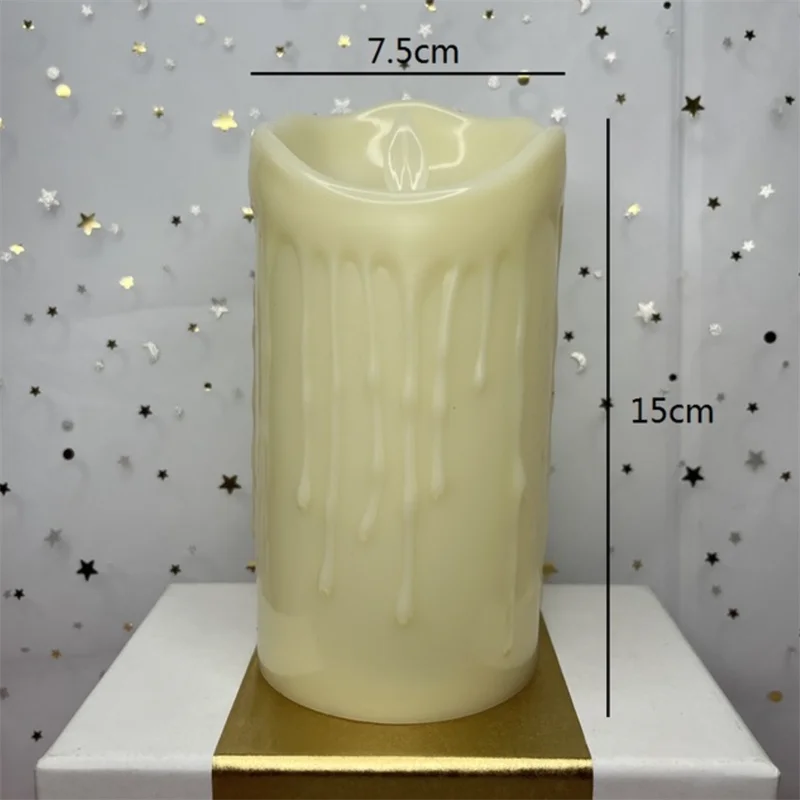 Flammenlose LED Teelichtkerzen für stimmungsvolle Dekoration – Swing wax drop 15cm