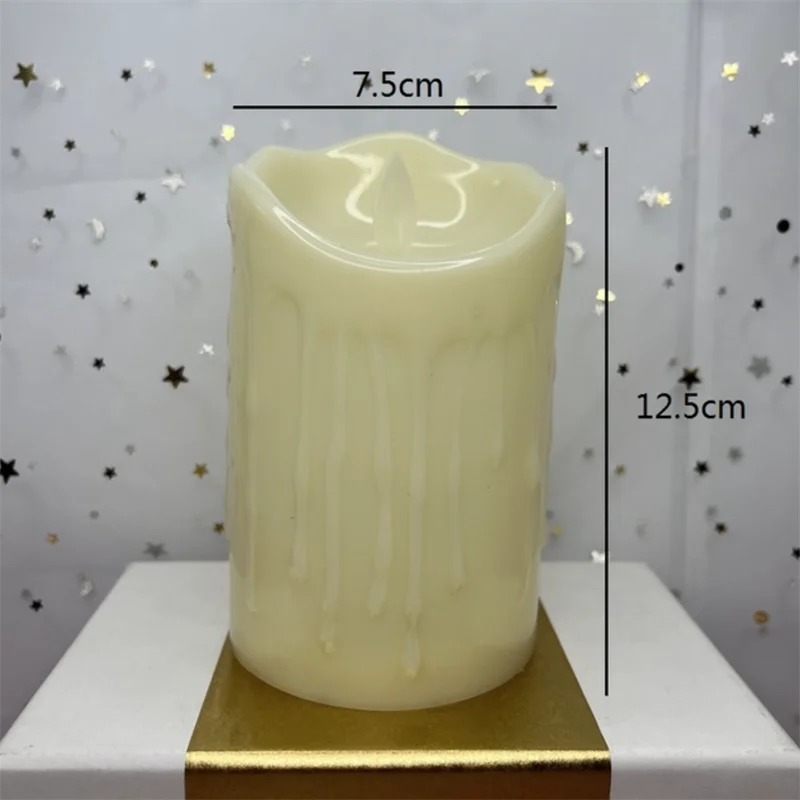 Flammenlose LED Teelichtkerzen für stimmungsvolle Dekoration – Swing wax drop12.5cm