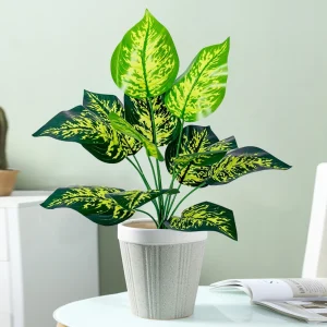 Künstlicher Monstera Baumzweig mit 12 Blättern – 43 cm Deko-Element