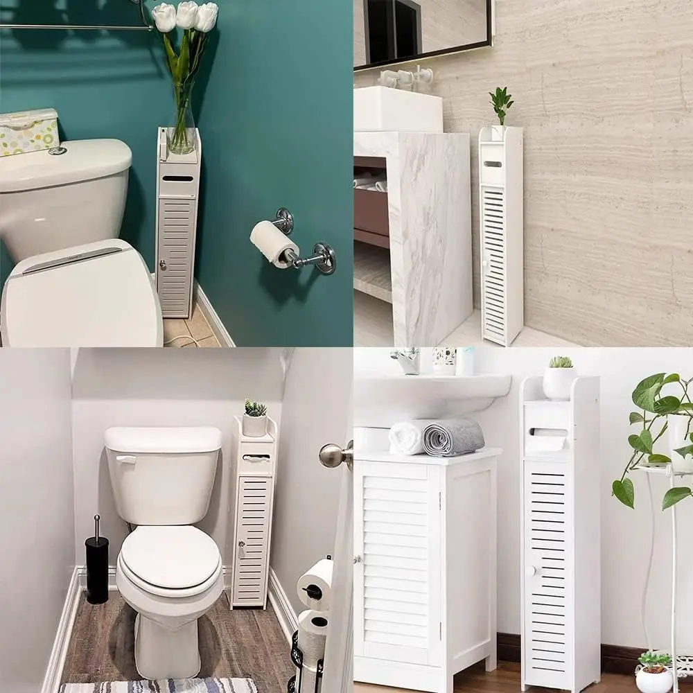 Praktischer 3-stufiger Badezimmer-Speicher-Schrank für Toilettenpapier – Bild 6