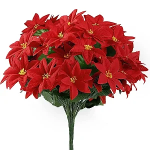 Wunderschöner 32 cm roter Weihnachtsstrauß für Hochzeiten und Dekoration