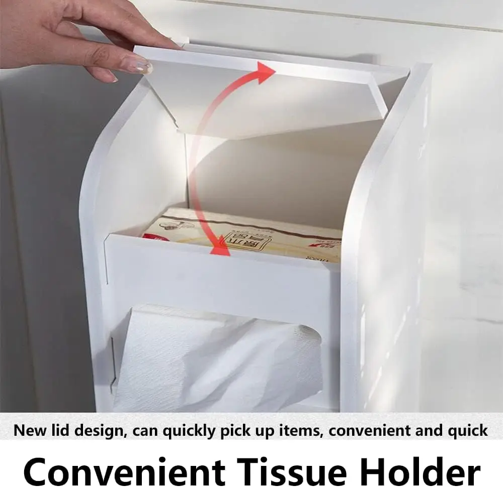 Praktischer 3-stufiger Badezimmer-Speicher-Schrank für Toilettenpapier – Bild 2