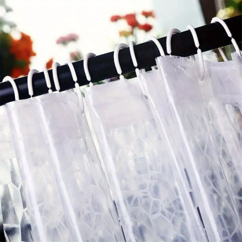 Transparente Duschvorhang mit Haken – Wasserdicht und Pflegeleicht – Bild 4