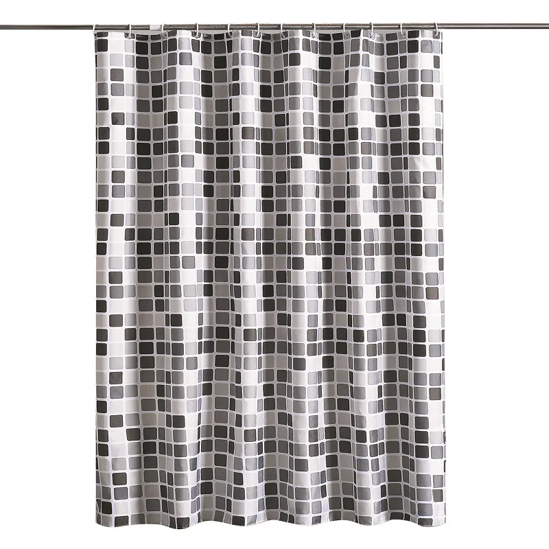 Wasserdichte Duschvorhang mit 12 Haken im Mosaikdesign – Bild 6