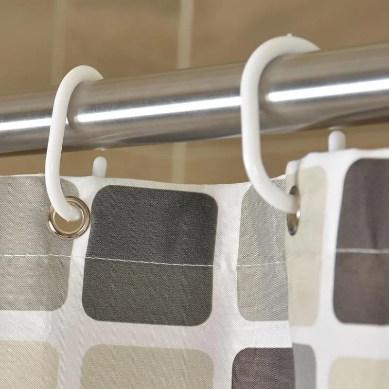 Wasserdichte Duschvorhang mit 12 Haken im Mosaikdesign – Bild 3