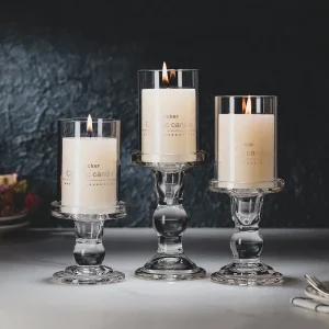 Elegante Glas-Teelichthalter für Hochzeiten und Dekoration