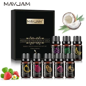 MAYJAM 8-teilige Duftöl Geschenkbox mit fruchtigen Aromen
