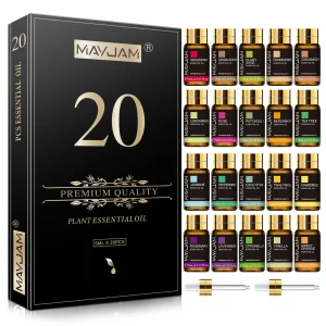 MAYJAM 20-teiliges Set ätherischer Öle für Wohlfühlmomente