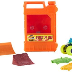 Hot Wheels Monster Trucks Stunt N' Go Fossil Fuel Playset (EC)