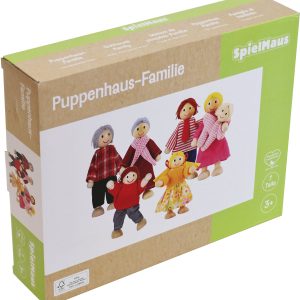SpielMaus Holz Puppenhaus Familie