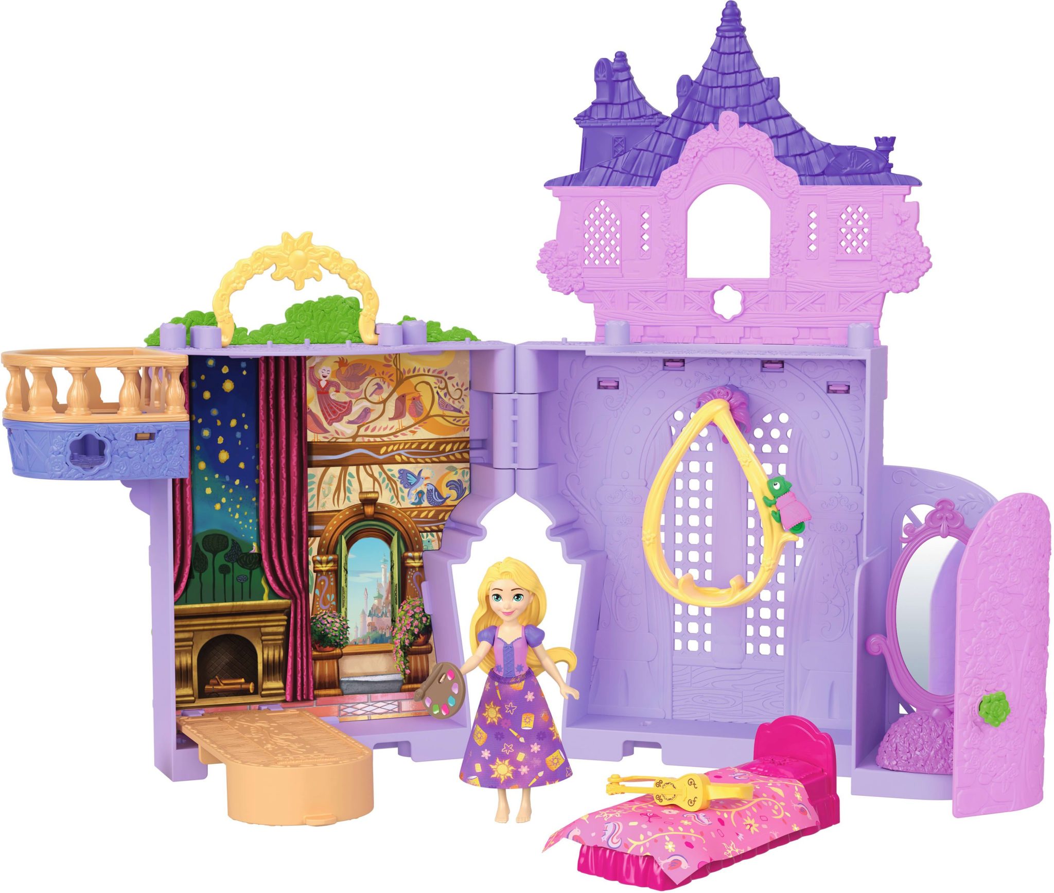 rapunzel spielzeug Mattel Disney Princess Rapunzel Storytime Stackers Puppenhaus mit