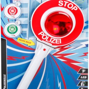 Speedzone Polizeikelle mit 2 LED-Lichtern, W190 x H250 mm
