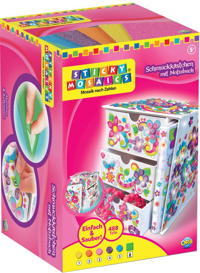 Sticky Mosaics Schmuckkästchen mit Notizbuch