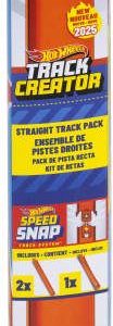 Hot Wheels Track Creator Gerades Trackset, ca. 1 Meter Track-Schnellstecksystem und 2 Adapter