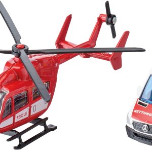 SIKU 1748 Mercedes-Benz Rettungswagen und Helikopter