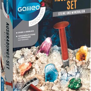Clementoni Galileo Ausgrabungsset -Steine und Mineralien