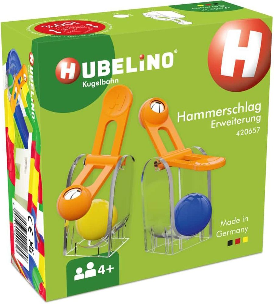 HUBELINO Kugelbahn Hammerschlag Erweiterung (6-teilig)