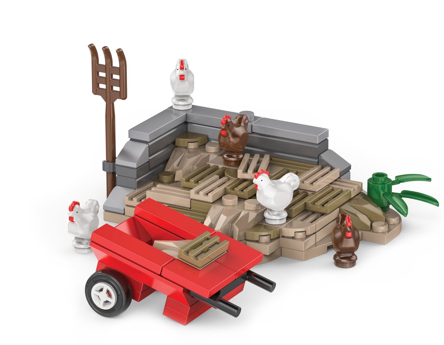 Kiddicraft KC1102 Misthaufen mit Hühnern