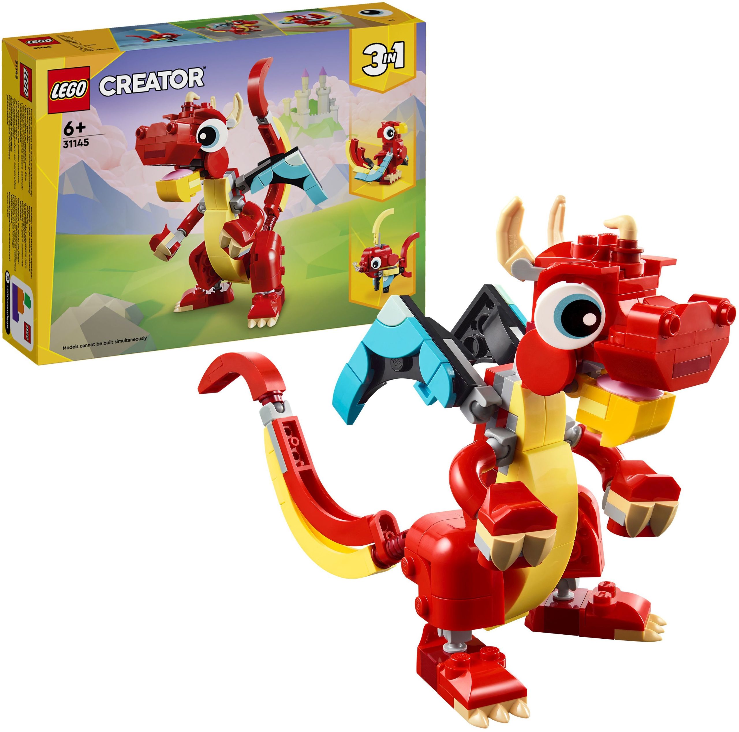 LEGO Creator – Beweglicher roter Drache in drei Designs (31145)
