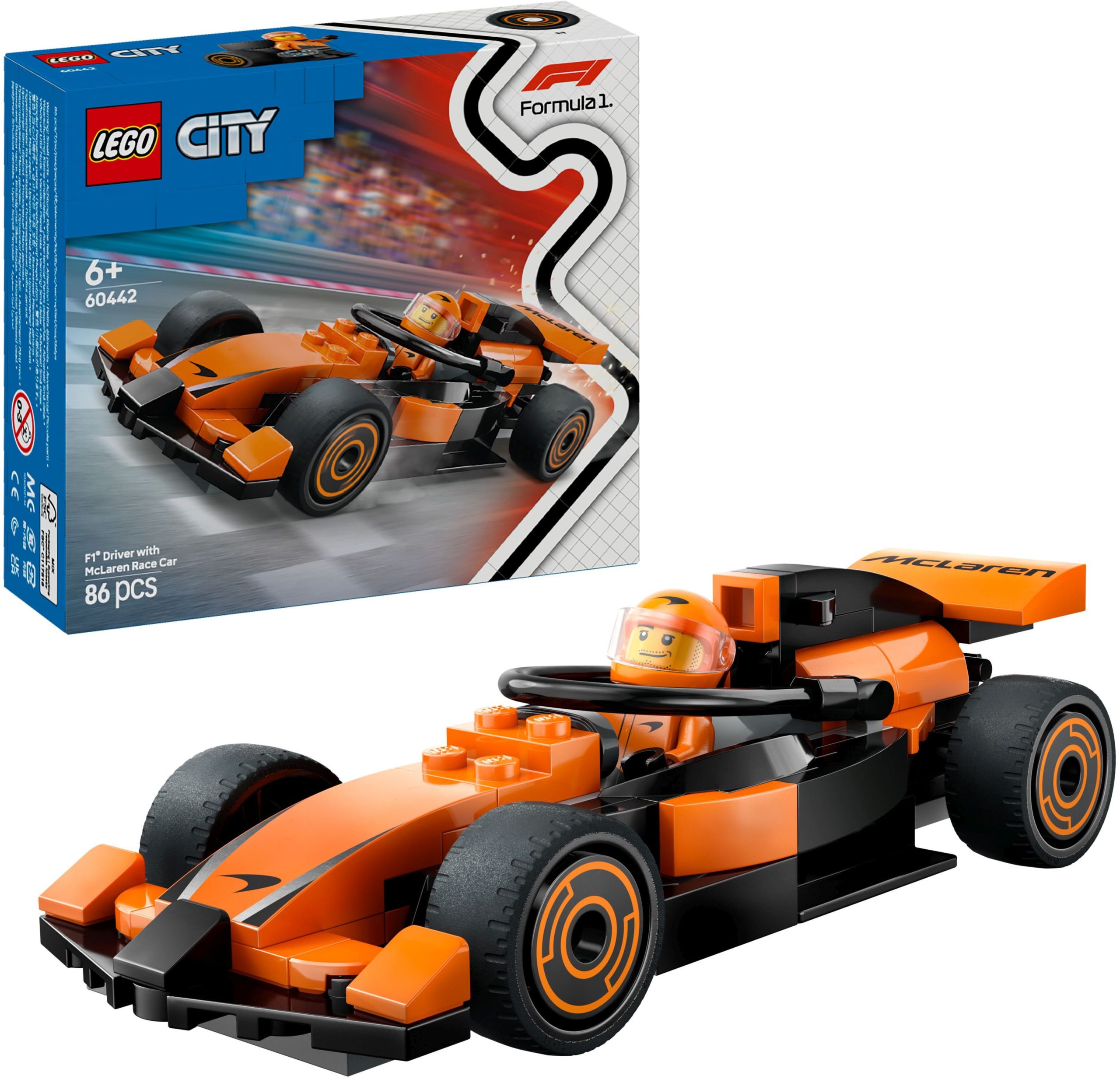LEGO City F1® Fahrer und McLaren Rennwagen Set (60442)