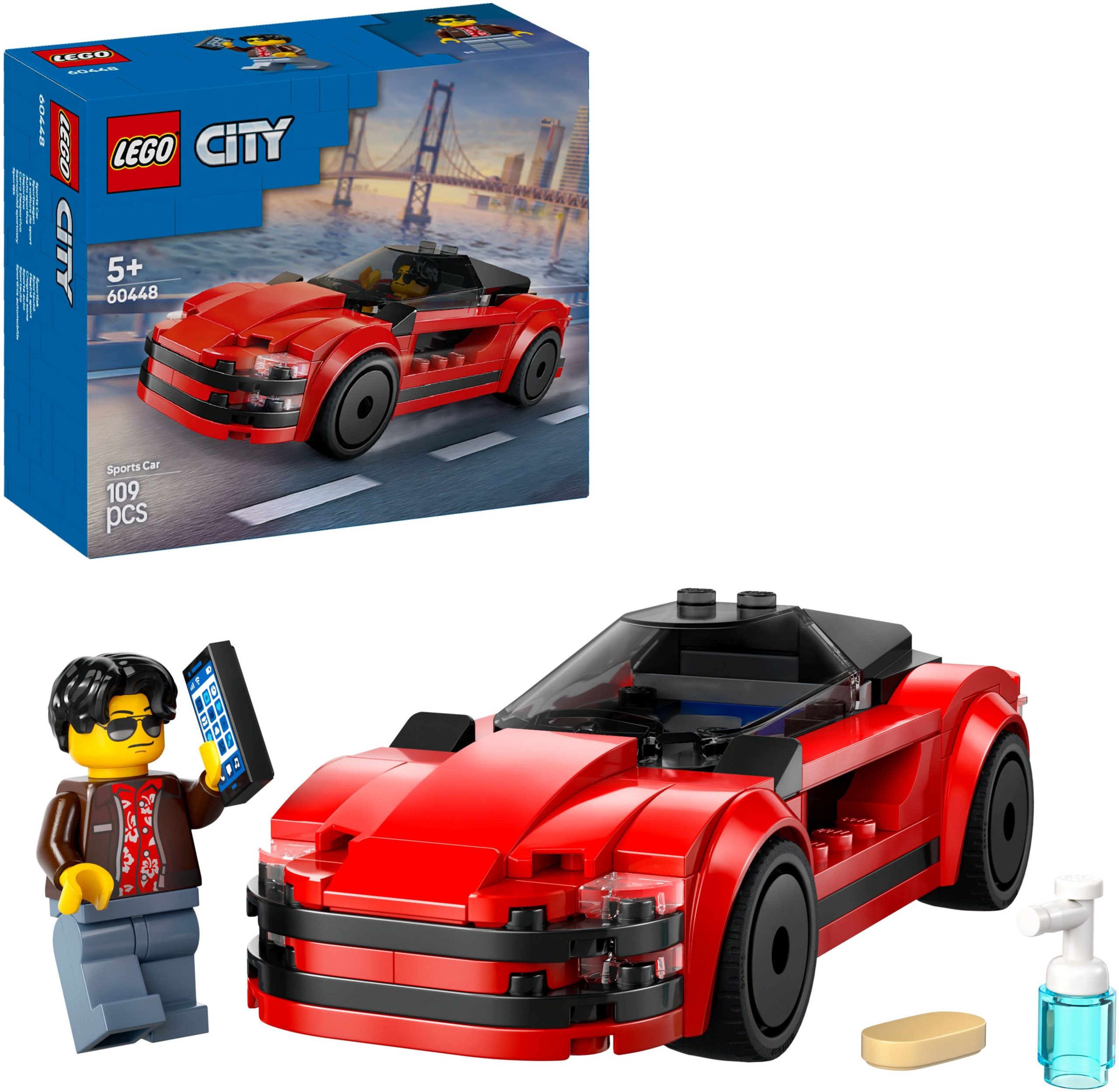 LEGO City Sportwagen: Elegantes rotes Auto für Abenteuer (60448)