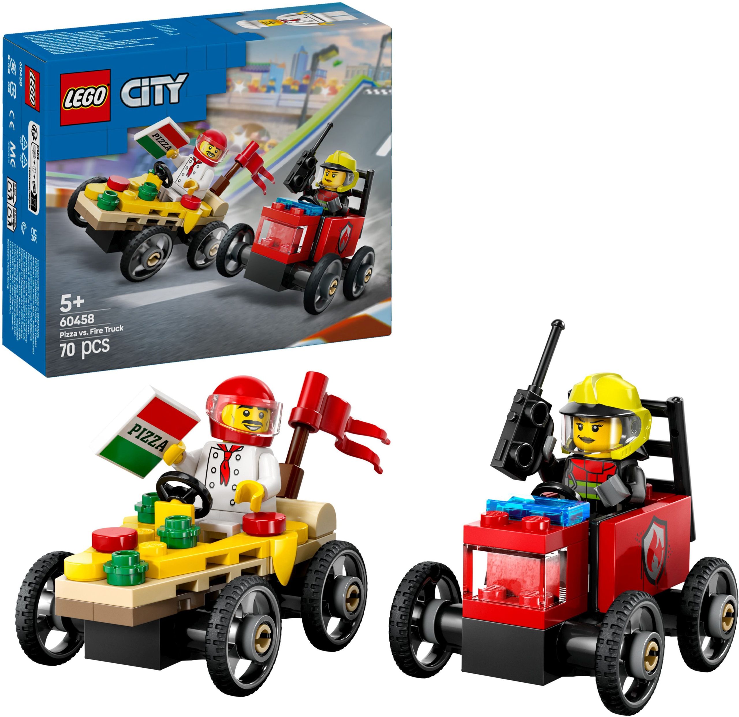 LEGO City aufregender Rennspaß: Pizza versus Feuerwehr (60458)