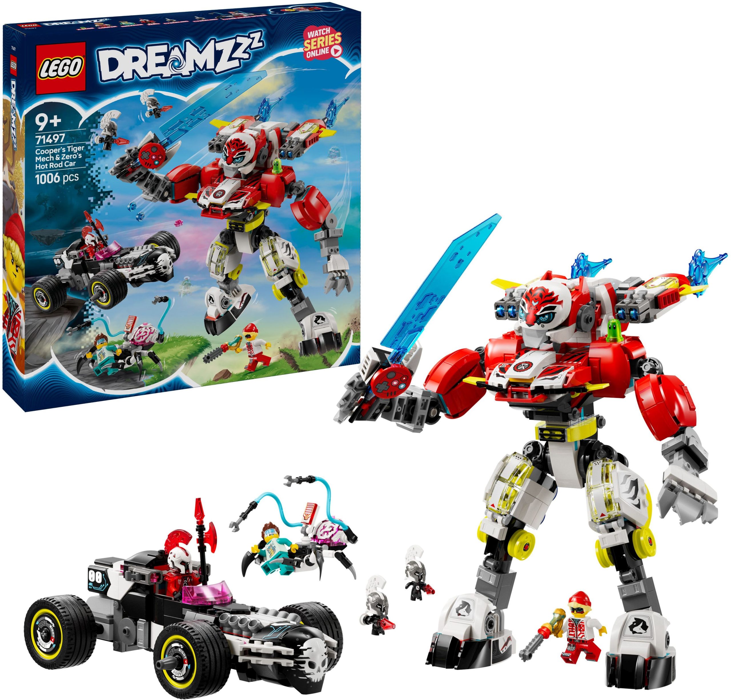 LEGO DREAMZzz Tygrysi Mech und Hot Rod Zero Abenteuer (71497)